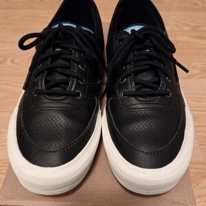 Women's Sperry Soletide Leather Sneakers  Black Size 9.5